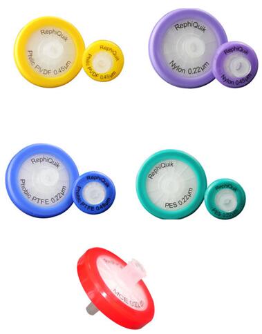 RephiQuik PVDF/PTFE/PES/Nylon/MCE 一次性針頭式過濾器